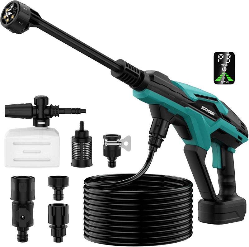ZixDeNex Cordless Pressure Washer for Makita 18V Battery, 800 PSI Portable Handheld Power Washer with Brushless Motor, 6-in-1 Nozzle, 3 Level Adjustable for Car Yard Fence Wall Cleaning (Battery Not Included) - Image 1